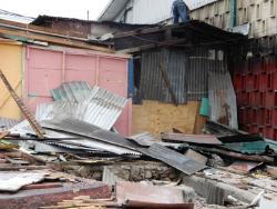 Some shops have been demolished to make way for the road improvement.