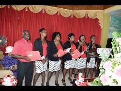  Leon Jackson
The Marrio’s Funeral Home Choir does a tribute during the thanksgiving service for Ideline Needham. 