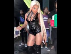 DHQ Nickeisha made her performance debut after more than a year at Black and Yellow Foreigners Invasion, held in Central Village, St Catherine, on Saturday night. 