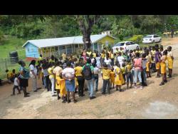 Students of Kinloss Primary and Infant School at play during Child Month activities last week.