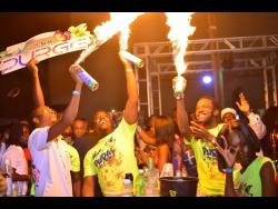 In this October 2018 file photo, these patrons turned up the heat during a party. 