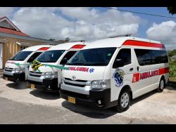 The three retrofitted ambulances.
