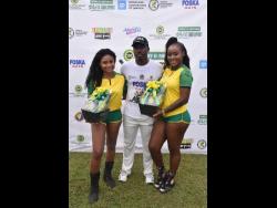 Derval Green strikes a pose with the Wray & Nephew presentation party.