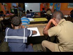 Students sitting the Primary Exit Profile test on May 30.