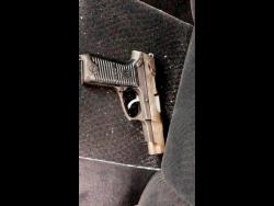 The Ruger pistol which was reportedly taken from one of the men. 