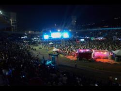 A view of the National Stadium during Buju’s Long Walk to Freedom concert in March.