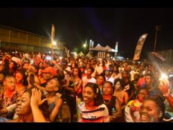 A section of the crowd at Ghetto Splash on Tueday night.