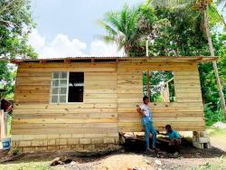 The home that Jackson is helping to build for a family of five.