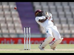 Blackwood evades a rising delivery from England’s paceman Jofra Archer during the final day of the first cricket Test match. 