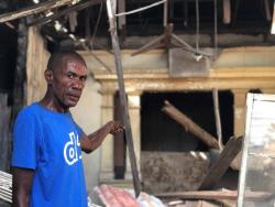 Anthony Morgan is homeless again after the house in which he lived collapsed during the rains last Sunday.