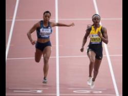 Elaine Thompson Herah competes in the women’s 100m event at the  2019 IAAF World Athletic Championships on Monday, September 23, 2019.
