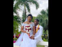 Shanta and Shamaldo on their wedding day on Februrary 20.