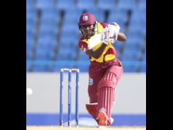 West Indies Women’s captain Stafanie Taylor in action against Pakistan in their third and final Twenty20 International game in St John’s, Antigua, yesterday.