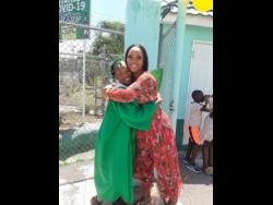 Nerryssa Hitulah embraces her daughter, Saphire Webb.