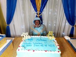 Ethlin Blake celebrates her 100th birthday.