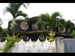 The circular house being built by Patrick Wright at Savannah, Linstead, 
St Catherine.