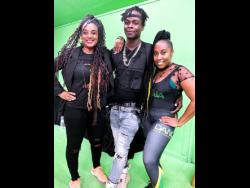 Key players of the Dancehall Dance Association Zidan Xqlusiv (centre) is sandwiched by beautiful core members Maria Hitchins (left) and Latonya Style. 