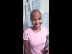 Chemotherapy caused Kaydia Levien to go bald. 