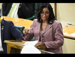 Dr Michelle Charles, member of parliament for St Thomas Eastern, makes her contribution to the State of the Constituency Debate in the House of Representatives on Wednesday.