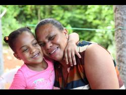 Jaydi-Ann Chambers and her mother, Tara Chambers, at their home in Ginger Hill, St Elizabeth.