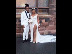 Leshorn ‘Chuck Fenda’ Whitehead (left), and his beautiful wife, Abigail.