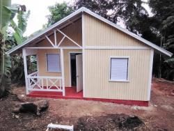 The new home that Yvonne Thompson and her three children received from Food For the Poor.