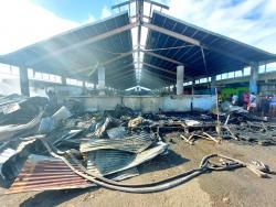 The burnt out Oxford Mall.