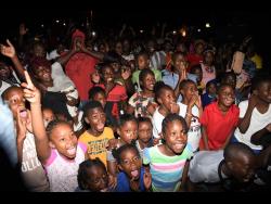 Youngsters enjoying performances at a RJRGLEANER Communications Group event in Siloah, St Elizabeth in 2020 pre-COVID.