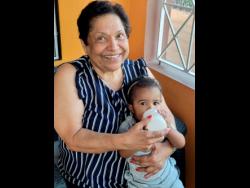 Momma P with her granddaughter Skyel.