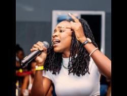 Shanice Sewell serenading with her soulful voice.