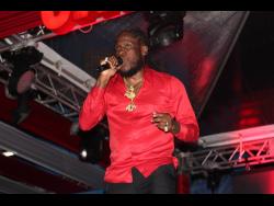 Aidonia in performance at the Campari event. 