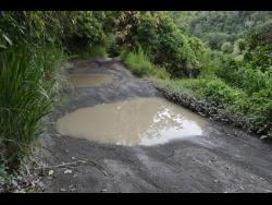 A section of the Hagley Gap to Ness Castle road in St Thomas.