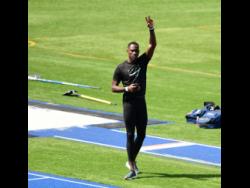 Olympic Games and national 110m hurdles champion Hansle Parchment during a training session at Lane Community College in Eugene, Oregon, yesterday, ahead of the start of the World Athletics Championships tomorrow.