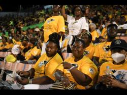 Members of the Jamaican-Canadian Association taking in the Grand Gala at the National Stadium on Saturday.