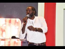 Music superstar Buju Banton at the launch of the concert Intimate, at ROK Hotel in downtown Kingston on Thursday.