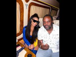 Ashanti and Breadback after her performance at Hennesy Artistry in Barbados.