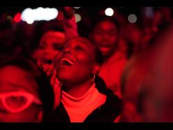 This patron was completely caught up in Burna Boy’s performance.