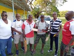 Members of the organisers of the Westmoreland primary schools cricket camps (from left) president of Westmoreland Cricket Association, Deltonio Williams; coach Grantley Reid; coach Norman Jackson; former Jamaica Women cricket coach, Michael Salmon; assistant coach for Westmoreland cricket, Gary Copper; and coach and former Jamaica player Cleveland Davidson.
