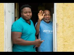 Delroy Ricketts (right) and his son David at their home in Clarendon, three months after his brain surgery.Delroy Ricketts (right) and his son David at their home in Clarendon, three months after his brain surgery.