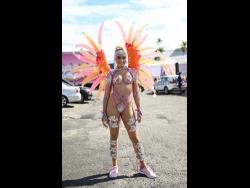 The stunning Thiana Feanny was among the Yard Mas revellers who participated in the carnival road march on Sunday.