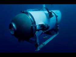 This undated image provided by OceanGate Expeditions shows the company’s ‘Titan’ submersible.