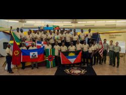 Firefighters from across the Caribbean who participated in bush fire management training, take a pic. The training was carried out by the United States Forest Service, through its Natural Infrastructure for Caribbean Resilience programme. 