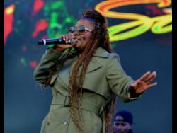 Minister Marion Hall rocks the Reggae Sumfest stage in Catherine Hall, Montego Bay, St James early Sunday morning.