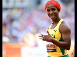 Shelly-Ann Fraser-Pryce gives an approving smile for advancing in the women’s 100 metres.