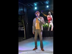 Photo by Anthony Minott 
Beenie Man raps with the audience at the launch of his 17th album ‘Simma’ at Di Lot, on Constant Spring Road, St Andrew, on Monday.