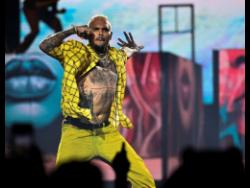 Chris Brown is animated as he delivers his first performance in Jamaica since 2010.