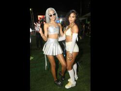 These gal pals were soaking up the excitement at Chris Brown and Friends’ ‘Under the Influence’ concert, held at the National Stadium on Sunday.