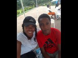 Christine Campbell and her son Mikael Jackson.