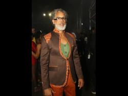 Hugh Koromanti’s outfit was a head turner at the Chris Brown and Friends show.