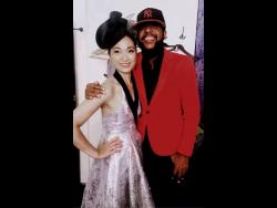 Stevie Face lymes backstage with Japanese saxophonist Megumi Mesaku at the Electric in Brixton.